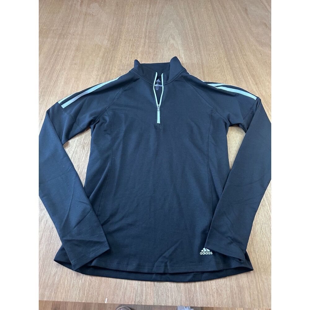 Adidas Golf Womens Small Black 1/4 Zip Pullover Lightweight Performance